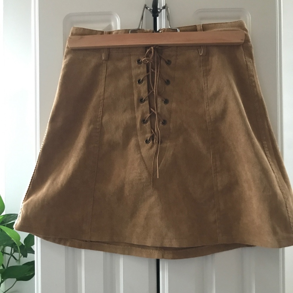 LF Corduroy Lace-up Skirt